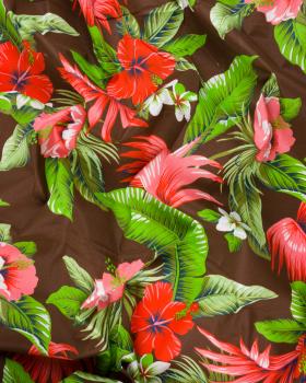 Polynesian fabric MAHANA Brown - Tissushop